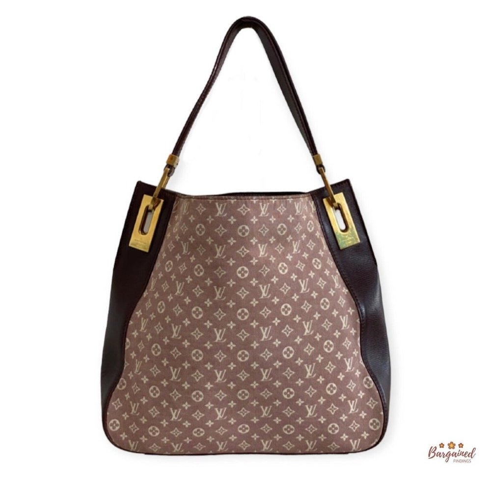 Authentic LOUIS VUITTON Burgundy Monogram Canvas Idylle Rendez-Vous PM Hobo Bag